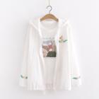 Printed Short-sleeve T-shirt / Hooded Embroidered Shirt