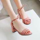 Ankle Tie Knot Low Heel Sandals
