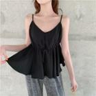 Open Back Chiffon Camisole Top As Shown In Figure - One Size