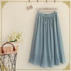 Short Sleeves Elastic-waist Dress