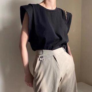 Round-neck Plain Oversize Tank Top