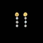 Freshwater Pearl Alloy Dangle Earring 1 Pair - Gold - One Size