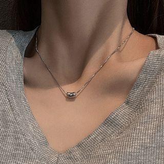 Bean Pendant Stainless Steel Necklace