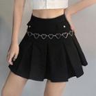 High-waist Chain A-line Accordion Pleat Skirt