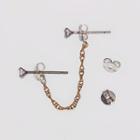 Rhinestone Stud Earring / Chained Earring / Set