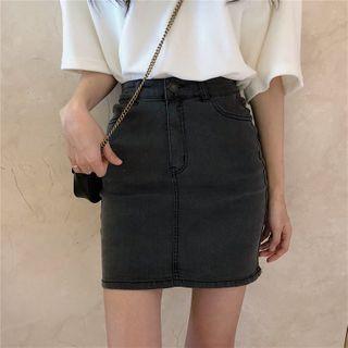 Denim High-waist Skirt