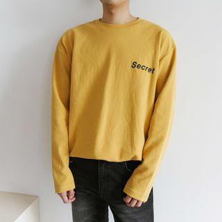Plus Size Secret Printed Crew-neck T-shirt