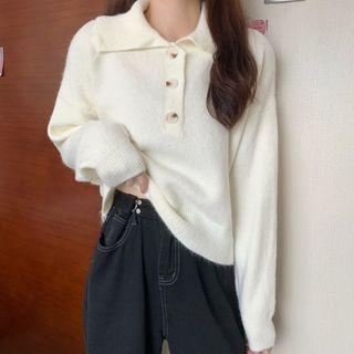 Long-sleeve Sweater Polo Shirt