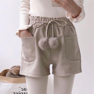 Pom Pom Drawstring Shorts