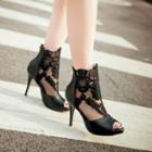 High Heel Lace Sandals