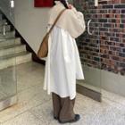 Turtleneck Crop Sweater / Plain Shirt Dress