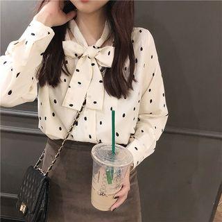Dotted Blouse Cream - One Size