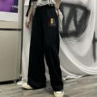 Couple Matching Embroidered Wide-leg Pants