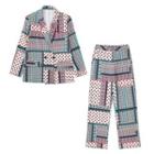 Patterned Blazer / Straight Leg Pants