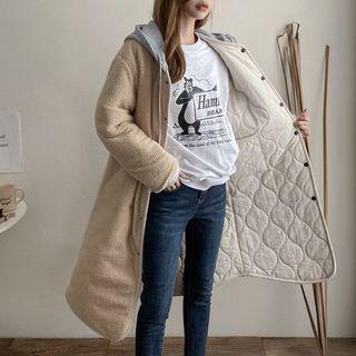 Hooded Reversible Quilted Coat
