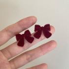 Bow Stud Earring 1 Pair - Earrings - Red - One Size