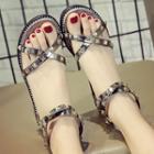 Studded Faux-leather Flat Sandals