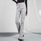 High Waist Printed Bootcut Pants