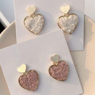 Fleece Heart Dangle Earring