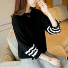 3/4 Frill Sleeve Knit Top