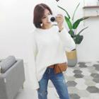 Drop-shoulder Thick Sweater