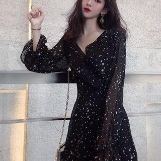 Long-sleeve All Over Star Dress