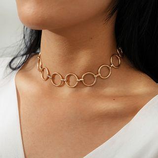 Hoop Necklace 9041 - Gold - One Size