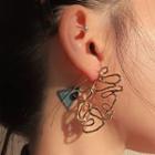 Asymmetrical Drop Earring 1 Pc - Gold - One Size