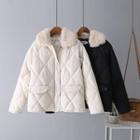 Quilted Furry Trim Jacket