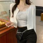 Set: Cropped Cardigan + Tie-dyed Camisole