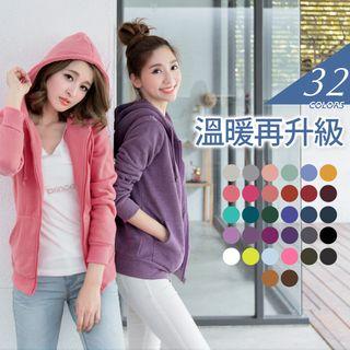 Double-brush Hooded Coat