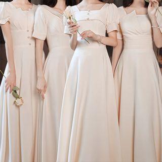 Plain Maxi A-line Cocktail Dress (various Designs)