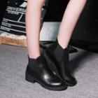Round-toe Block-heel Short Boots