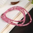 Faux Crystal Bead Layered Bracelet As Shown In Figure - 3.5mm
