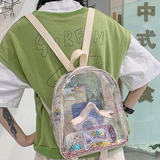 Glitter Transparent Backpack White - One Size