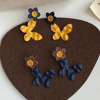 Alloy Flower & Butterfly Dangle Earring