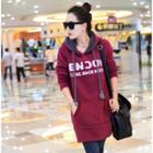Letter Fleece-lined Long-sleeve Hoodie