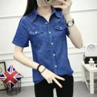 Short-sleeve / Long-sleeve Denim Shirt