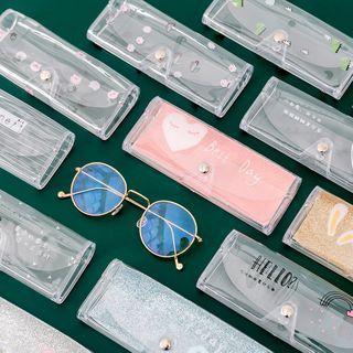 Print Transparent Pvc Eyeglasses Case