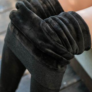 Fleece Lined Leggings 1 Pair - Black - One Size