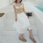 Set: Strappy A-line Midi Dress + Bandeau Top