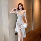 Cold-shoulder Asymmetrical Sheath Dress