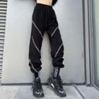 Chain Strap High-waist Sweatpants