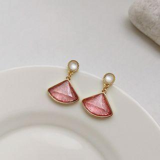 Resin Fan Dangle Earring
