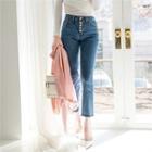 High-waist Semi Boot-cut Jeans