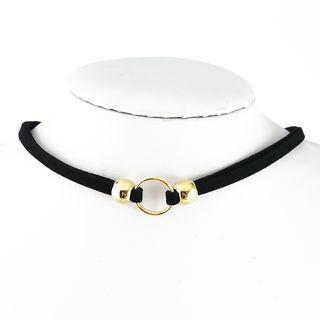 Alloy Hoop Flannel Choker