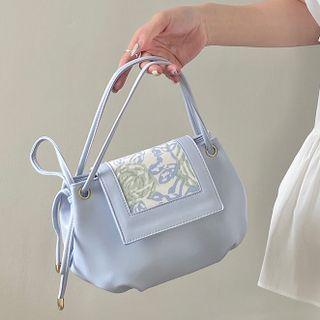 Flap Hand Bag Blue - One Size