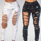 Ripped Chain-accent Jeans