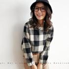 Long-sleeve Plaid Top