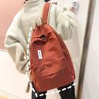 Chinese Character Embroidered Canvas Backpack